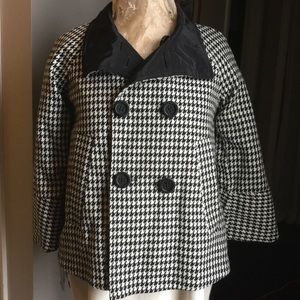 Jones New York Black & White REVERSIBLE Coat Sz S